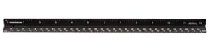 Swanson Tool ASR012 Aluminum Architect’s 12″ Scale Rule with Laser-Etched Gradations, Black