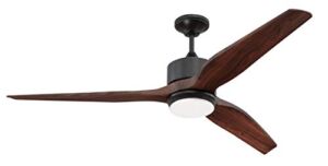 Craftmade K11291 Mobi 60″ Outdoor Ceiling Fan with 17 Watts LED Light Kit and Remote, 3 ABS Blades, Oiled Light Bronze