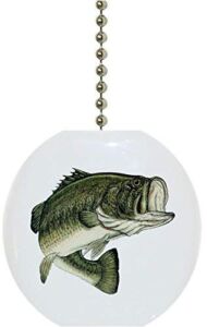 Largemouth Bass Fish Solid Ceramic Fan Pull