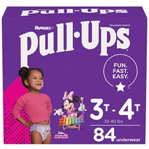 Pull-Ups Girls’ Potty Training Pants Training Underwear Size 5, 3T-4T, 84 Ct