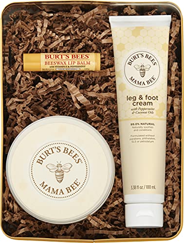 Burts Bees Gift Set, 3 Pregnancy Skin Care Products – Mama Belly Butter, Lip Balm Original Beeswax, Leg & Foot Cream, with Giftable Tin | The Storepaperoomates Retail Market - Fast Affordable Shopping