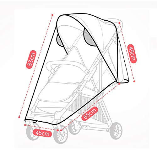 FASOTY Stroller Rain Cover Universal Waterproof Baby Stroller Cover, Rain Cover for Stroller, Jogging Stroller Rain Cover, Pushchairs Stroller Weather Shield for Wind Snow Dust, Ventilation Clear | The Storepaperoomates Retail Market - Fast Affordable Shopping