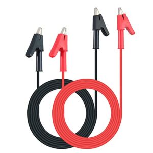 Proster Alligator Clips Electrical 2PCS Double Ended Test Leads Testing Current Test Wires Length of 1M for Multimeter