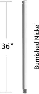 Minka-Aire DR536-BNK 36″ Downrod, Burnished Nickel