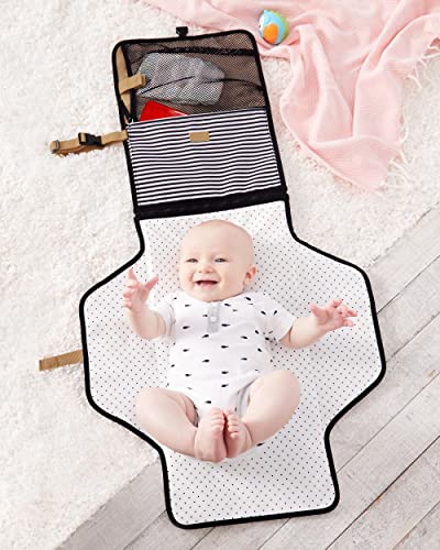 Skip Hop Portable Baby Changing Pad, Pronto, Black & White Stripe | The Storepaperoomates Retail Market - Fast Affordable Shopping