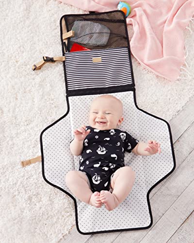 Skip Hop Portable Baby Changing Pad, Pronto, Black & White Stripe | The Storepaperoomates Retail Market - Fast Affordable Shopping
