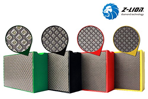 Z-Lion Electroplated Diamond Hand Polishing Pad Foam Back for Granite Marble Stone Glass Ceramic(120#) | The Storepaperoomates Retail Market - Fast Affordable Shopping