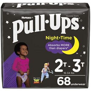 Pull-Ups Night-Time Girls’ Training Pants, 2T-3T, 68 Ct