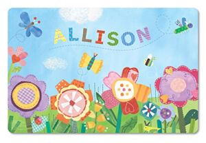 Personalized Placemat for Kids, Flowers – I See Me!