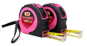 2 Pack IIT 88430 Ladies Pink 16-Feet Tape Measure