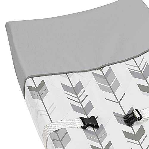 Grey and White Changing Pad Cover for Woodland Arrow Collection by Sweet Jojo Designs | The Storepaperoomates Retail Market - Fast Affordable Shopping