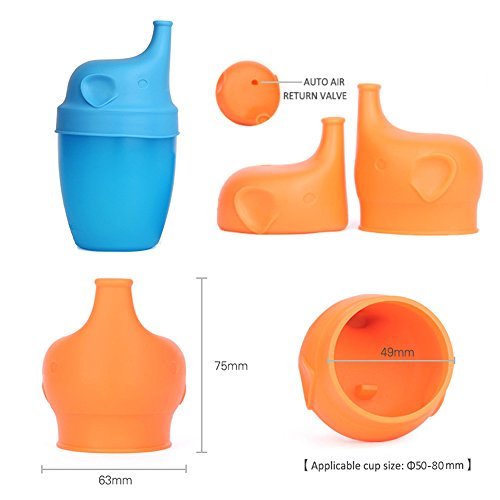 TOUGS Silicone Sippy Straw Cup Lids for Toddlers Babies (5 Pack) – Reusable, Spill-Proof, Durable – Stretches to Cover Tumblers, Yeti Rambler, Mason Jars, Cups and Mugs (Silicone Sippy Cup lids) | The Storepaperoomates Retail Market - Fast Affordable Shopping