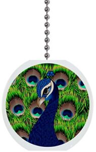 Abstract Peacock Solid Ceramic Ceiling Fan Chain Pull