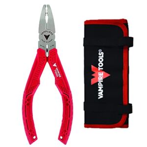VAMPLIERS World’s Best Pliers 6.25″ VT-001 Screw Extraction Pliers for Rusted/damage/stripped/security/Specialty screws nuts and bolts, Makes the best Gift (6.25″ VamPLIERS + Tool Pouch)