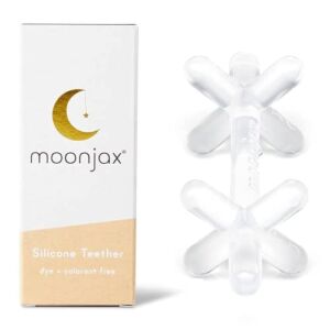 Moonjax Silicone Baby Teething Toys – Baby teether for Infants, Toddlers, Newborns, CPSIA Certified | Dishwasher, Sterilizer, and Freezer Safe | Made in the USA