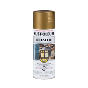 Rust-Oleum 313142 Stops Rust Metallic Spray Paint, 11 oz, Champagne Bronze