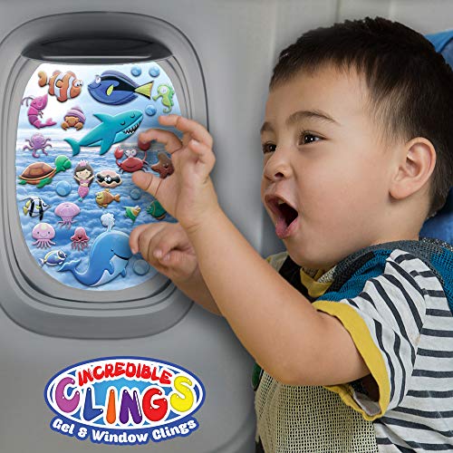 Under The Sea Ocean Window Clings for Kids & Toddlers (by Jesplay USA – Reusable Window Stickers Gels & Decals) Puffy Sticker Activites for Car Plane Home – Underwater Animals Fish Mermaid Shark | The Storepaperoomates Retail Market - Fast Affordable Shopping