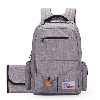 Backpack Diaper Bag for Men – Multi-Function Travel Diaper Bag Backpack for Mom and Dad ~ Neutral Gray Color ~ Large 18 Pocket Capacity ~ Insulated Pockets ~ Hidden Security Pocket | The Storepaperoomates Retail Market - Fast Affordable Shopping