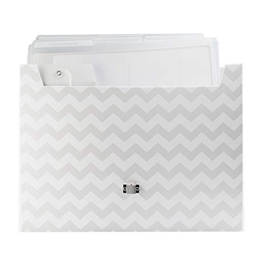 Pearhead Baby Document Organizer, Briefcase File Keeper to Store Baby’s Records, Makes Great Gift for New Parents or Addition to Baby Shower Registry, Gray Chevron | The Storepaperoomates Retail Market - Fast Affordable Shopping