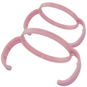 Bottle Handles Grip Compatible for Comotomo Baby Feeding Bottle (2 Count, Pink)