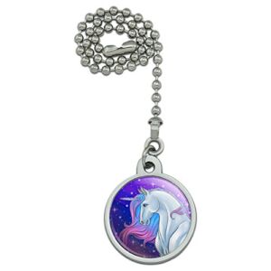 GRAPHICS & MORE Majestic Unicorn Pink Purple Blue Ceiling Fan and Light Pull Chain