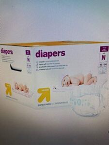 Up & Up Diapers Super Pack, Newborn 108 Ct