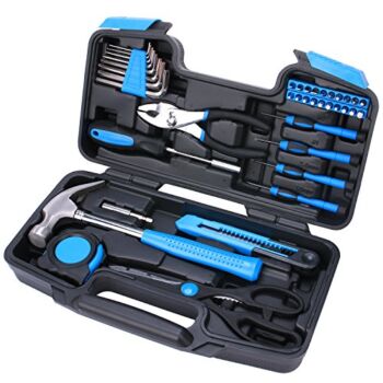 EFFICERE 40-Piece All Purpose Household Tool Kit – Includes All Essential Tools for Home, Garage, Office and College Dormitory Use | The Storepaperoomates Retail Market - Fast Affordable Shopping