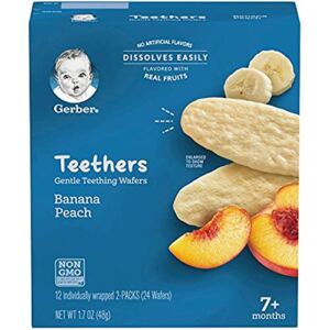 Gerber Teethers, Banana Peach, 1.7 oz, 12 count Box