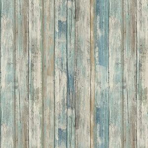 Wood Wallpaper Rustic Distressed Wood Peel and Stick Wallpaper 17.71″ x 236.2″ Self-Adhesive Removable Wall Paper Wood Plank Covering Decorative Vintage Wood Panel Wooden Grain Vinyl Film Roll