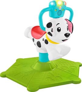Fisher-Price Bounce and Spin Puppy, Stationary Musical Ride-On Toy