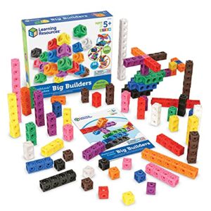 Learning Resources MathLink Cubes Big Builders – Set of 200 Cubes, Ages 5+ Develops Early Math Skills, STEM Toys, Math Games for Kids, Math Cubes for Kids, Math Cubes Manipulatives Gifts for Kids