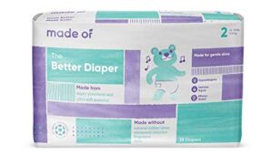 Diapers Size 2 – MADE OF The Better Baby Diapers – for Sensitive Skin, Hypoallergenic – Dyes and Fragrance Free, Up to 10 pounds – (152 Units – 4 Pack)