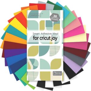 SPECUT XINPOCUT Smart Adhesive Vinyl Permanent (This Product Packaging is Wrong)30 Sheets Actual Size(5.5x12in)-26 Colors – for Cricut Joy Decor Sticker,Accessories and Supplies ,Outdoor, Decoration