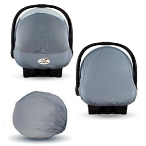 Summer Cozy Cover Sun & Bug Cover (Glacier Gray) – The Industry Leading Infant Carrier Cover Trusted by Over 2 Million Moms Worldwide for Protecting Your Baby from Mosquitos, Insects & The Sun