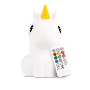 LumiPets Unicorn, Kids Night Light, Silicone Nursery Light for Baby and Toddler, Squishy Night Light for Kids Room, Animal Night Lights for Girls and Boys, Kawaii Lamp, Cute Lamps for Bedroom