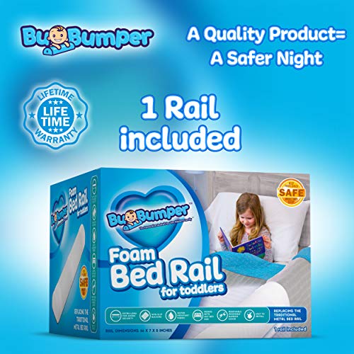 (1-Pack) Extra Long Bed Rail for Toddler | Soft Foam Bed Bumper for Kids | Baby Bed Guard | Child Bed Safety Side Rail | Designed to fit Twin, Full, Queen & King Size Beds | The Storepaperoomates Retail Market - Fast Affordable Shopping