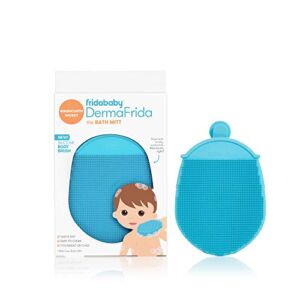DermaFrida the Bath Mitt by Frida Baby | Toddler Quick-Dry Body Bath Brush, Silicone, Replacement to Kid’s Washcloth | Fits Both Parent or Child for Early Stage Development