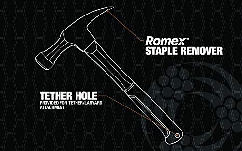 Southwire Bmeh-18 Heavy Duty Romex Electrician’s Hammer, Romex Staple Remover, Tether Hole For Safety, 18 oz Head with Smooth Face, Heavy Duty Drop Forged Steel -65116740 | The Storepaperoomates Retail Market - Fast Affordable Shopping