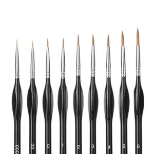 Mr. Pen- Miniature Paint Brushes, 9 Pcs, Detail Paint Brush Set, Fine Paint Brush, Mini Paint Brushes, Thin Paint Brushes, Tiny Paint Brushes, Micro Paint Brush