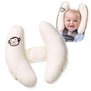 Adjustable Travel Pillow for Kids Toddler, Portable Head Support for Car Seats for Newborn, Head Support Pillow for Baby, Headrest Pillows for Cars, Rest Baby’s Head Comfortably in Any Position