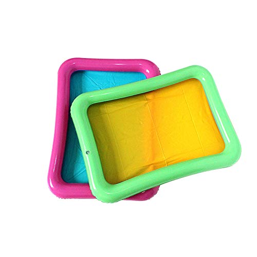 Topwon Inflatable Sand for Kids/Sand Tray/Sand Molds/Inflatable Sand/Portable Sand Tray /Sand Tray Lid (23.6×17.7Inch, Random Color) | The Storepaperoomates Retail Market - Fast Affordable Shopping