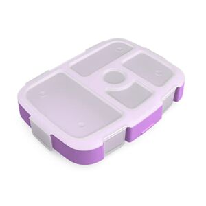 Bentgo® Kids Prints Tray with Transparent Cover – Reusable, BPA-Free, 5-Compartment Meal Prep Container with Built-In Portion Control for Healthy Meals At Home & On the Go (Mermaid Scales)