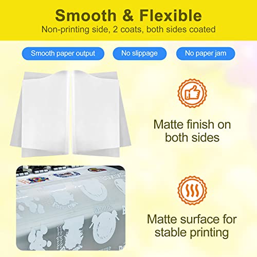 Yamation DTF Transfer Film: A4 (8.3″ x 11.7″) 15 Sheets Premium Double-Sided Matte Finish PET Transfer Paper Direct to Film for T Shirts | The Storepaperoomates Retail Market - Fast Affordable Shopping
