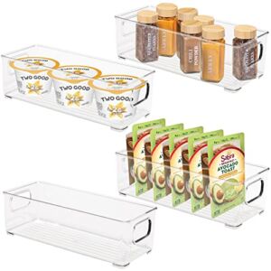 bHome & Co Clear Plastic Storage Bins – Pantry Organization and Storage Containers Small Stackable Clear Storage Bins Containers for Organizing – Kitchen Organization – Fridge Pantry Organizer Bins