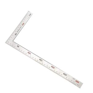 Liyafy Stainless Steel 90 Degree Shaped Dual Angle Side Square Layout Tool L Metric Square Ruler 150x300mm 90 degree angle ruler