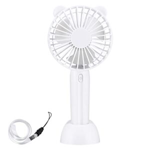 MILPROX Mini Handheld Fan, Updated Light Portable Personal Hand Fan Battery Operated USB Rechargeable 3 Speed Cute Fan Desk Table Fan for Kids Girls Woman Home Office Outdoor Travel-White New