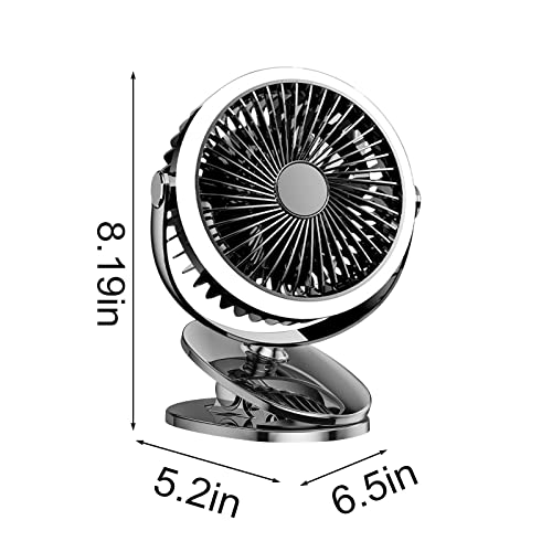 Fil-l Light Clip Fan, Camping Fan with LED Lights & Clip, Battery Operated Fan with Clip, USB Rechargeable Fan for Tent Car RV Hurrican-e Emergency Outages | The Storepaperoomates Retail Market - Fast Affordable Shopping