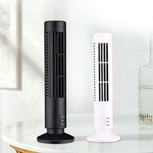 ZZKHGo Tower Electric Fan, USB Bladeless Fan Mini Vertical Air Conditioner, Mini Leafless Tower Air Conditioner Small Fan, Air Circulation Coolers for Home Office Bedroom