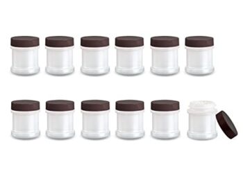 ljdeals 1 oz Plastic Spice Jars with Black Caps and Sifters for Herbs, Spices, Powders, Spice Bottles Great For Travel, Camping, Kitchen, Restaurant and more, Made in USA, Pack of 12 | The Storepaperoomates Retail Market - Fast Affordable Shopping