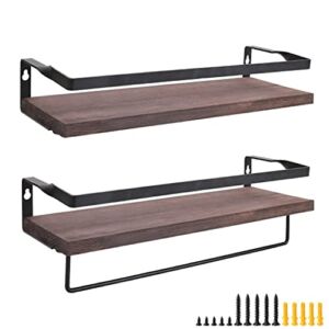 Folininis Wooden Floating Shelves Wall Decor for Home Kitchen Bathroom Bedroom Rustic Pine Floating-Shelves Wall Decor Bedroom Decor Floating Shelves Bathroom Storage Wall Shelves Corner Shelf
